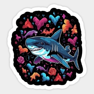 Shark Valentine Day Sticker